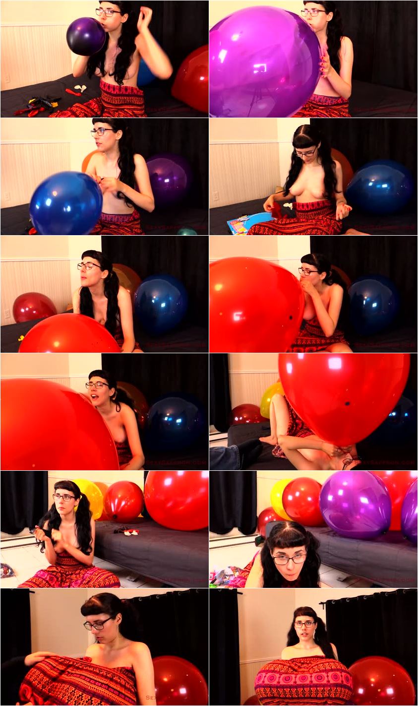 Balloon Popping Wife Behind the Scenes - Sexy Saffron - Full HD/MP4