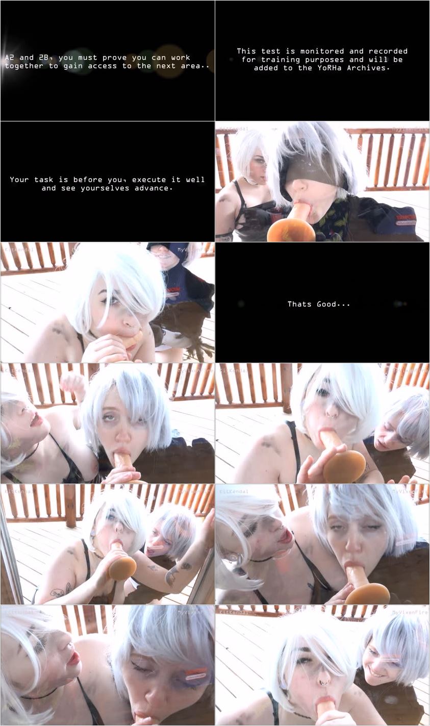 Kit Kendal - FREE! NIER A2 & 2B YORHA DOUBLE BJ - Full HDMP4