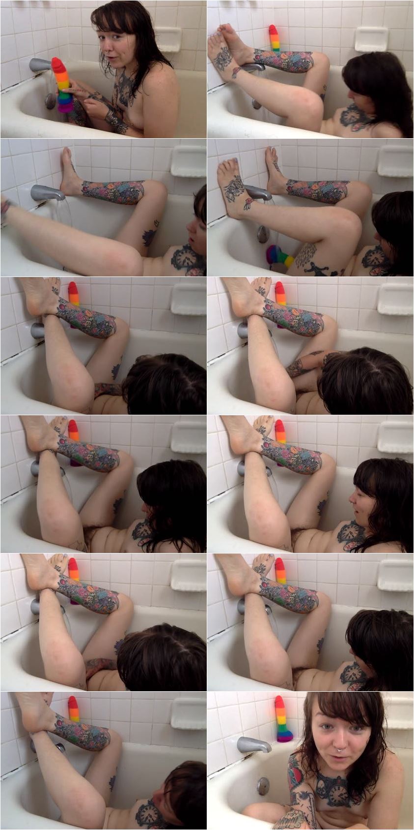 girl bath faucet masturbation